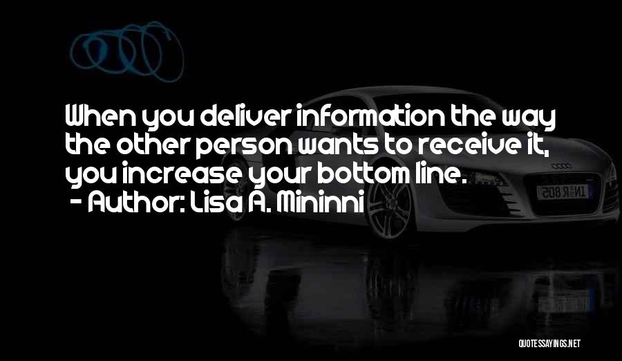 Increase Business Quotes By Lisa A. Mininni