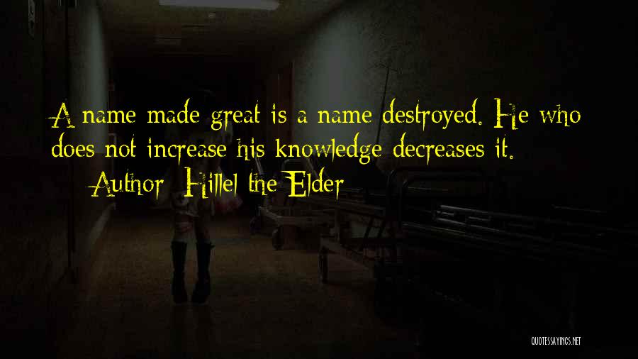 Increase Knowledge Quotes By Hillel The Elder