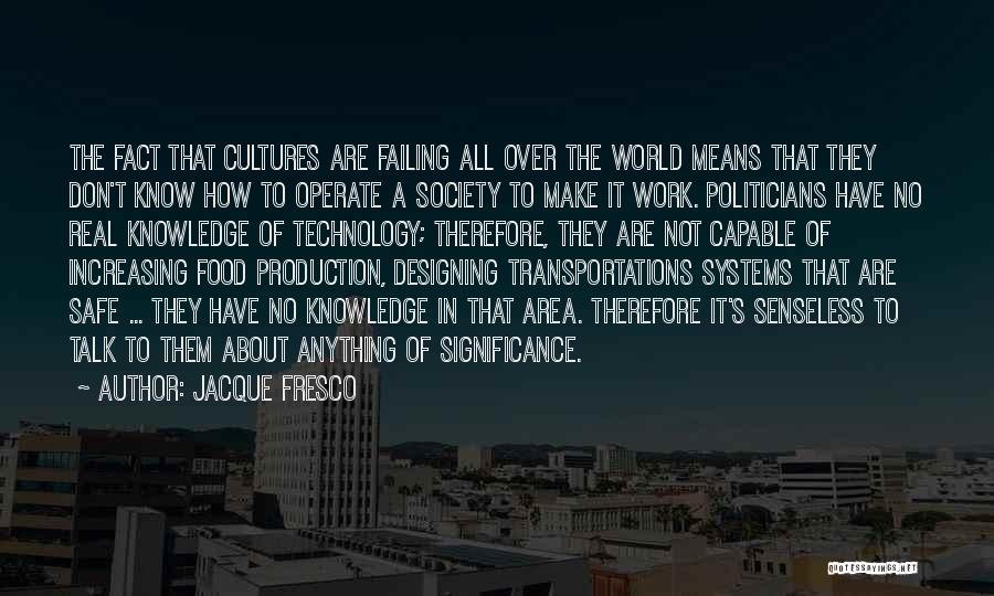 Increasing Technology Quotes By Jacque Fresco