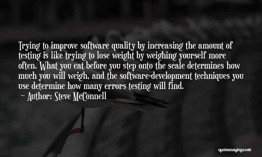 Increasing Weight Quotes By Steve McConnell