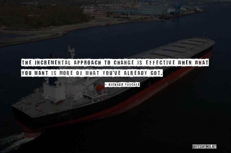 Incremental Change Quotes By Richard Pascale Incremental Change Quotes By Richard Pascale
