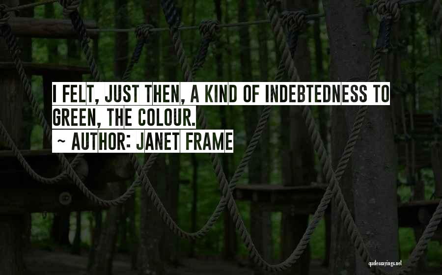 Indebtedness Quotes By Janet Frame