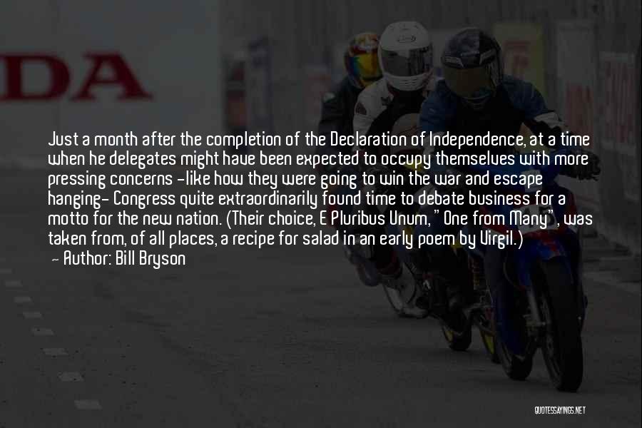 Independence Declaration Quotes By Bill Bryson