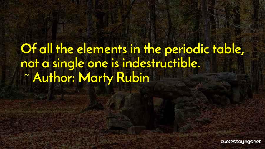 Indestructible Quotes By Marty Rubin