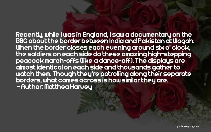 India Pakistan Border Quotes By Matthea Harvey