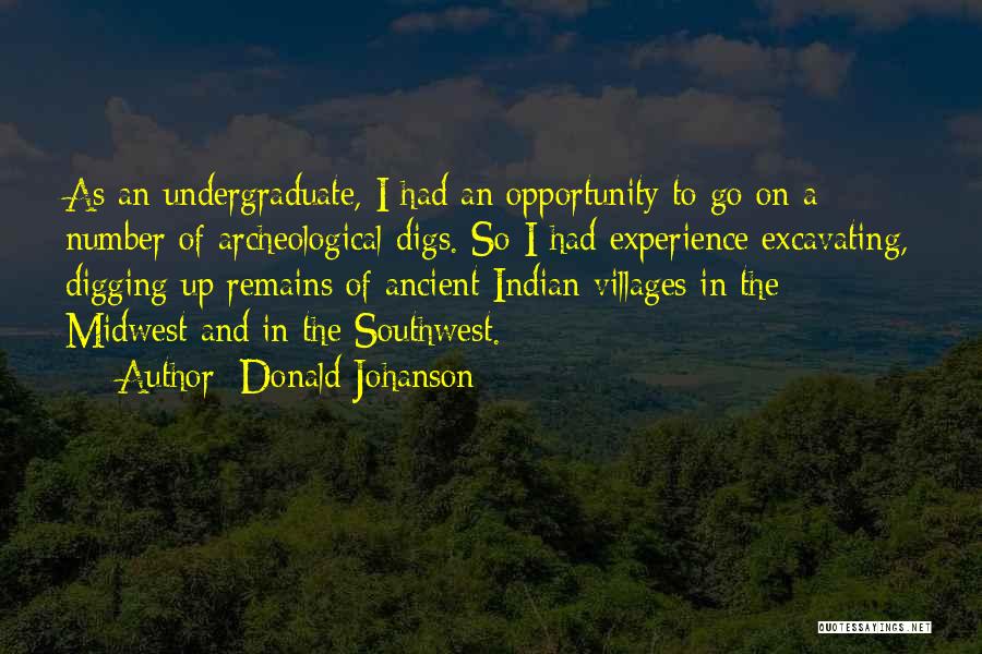 Indian Villages Quotes By Donald Johanson