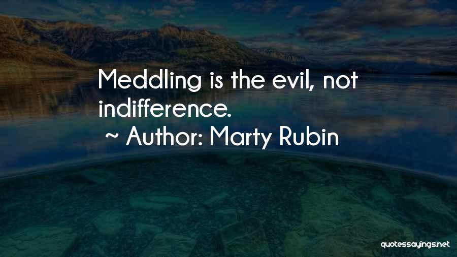 Indifference Evil Quotes By Marty Rubin