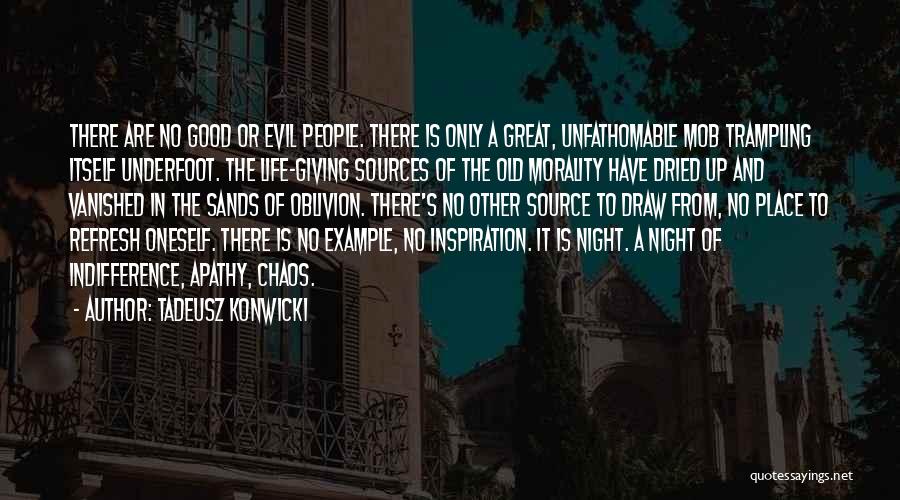 Indifference Evil Quotes By Tadeusz Konwicki