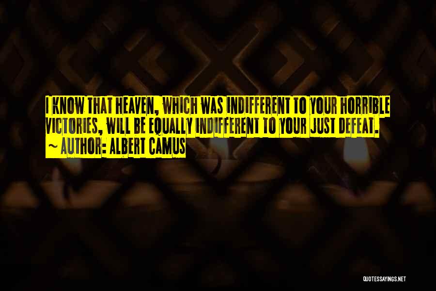 Indifferent Quotes By Albert Camus