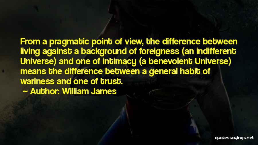 Indifferent Universe Quotes By William James