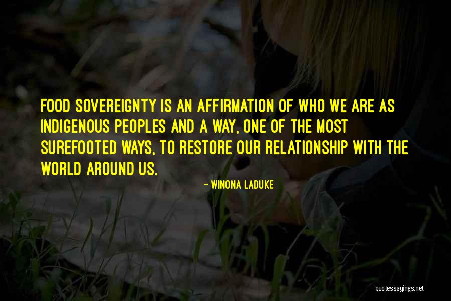 Indigenous Sovereignty Quotes By Winona LaDuke