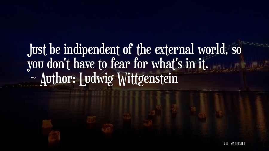 Indipendent Quotes By Ludwig Wittgenstein