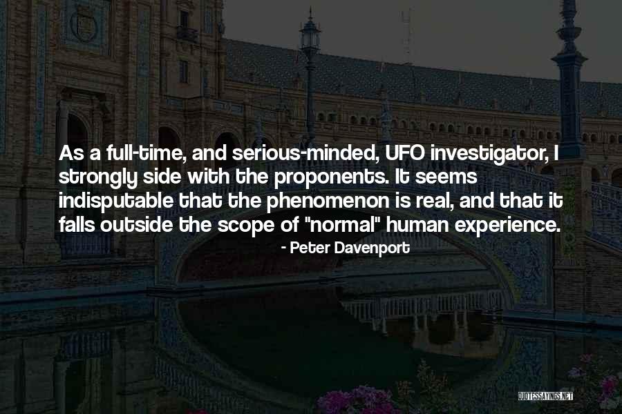 Indisputable Quotes By Peter Davenport