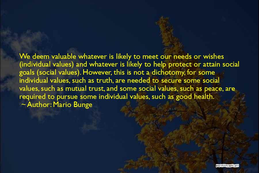 Individual Health Quotes By Mario Bunge