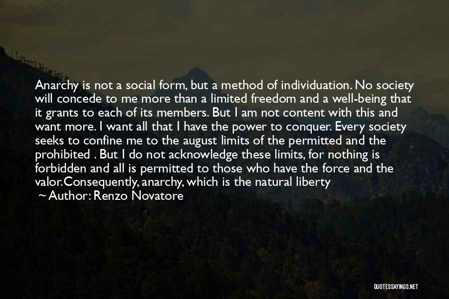 Individual Liberty Quotes By Renzo Novatore