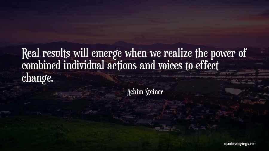 Individual Power Quotes By Achim Steiner