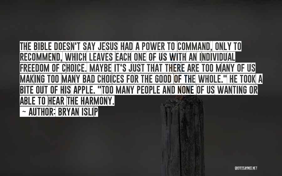 Individual Power Quotes By Bryan Islip