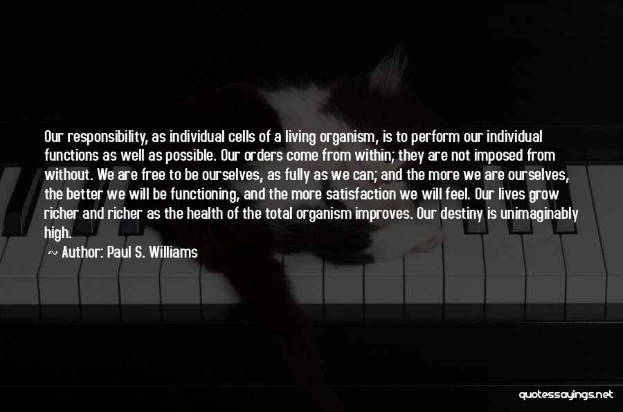 Individual Responsibility Quotes By Paul S. Williams