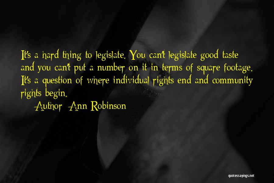 Individual Rights Quotes By Ann Robinson