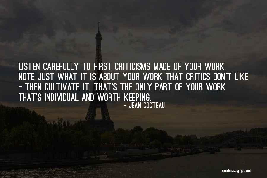 Individual Work Quotes By Jean Cocteau Individual Work Quotes By Jean Cocteau