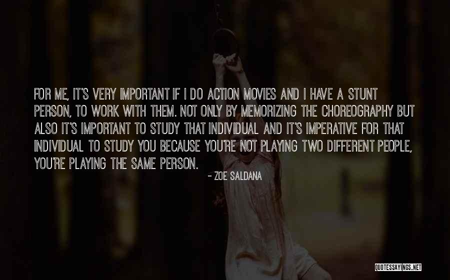 Individual Work Quotes By Zoe Saldana Individual Work Quotes By Zoe Saldana