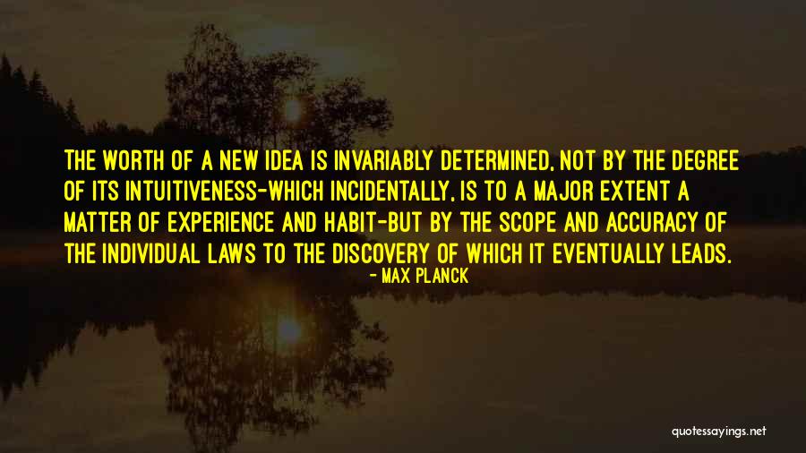 Individual Worth Quotes By Max Planck