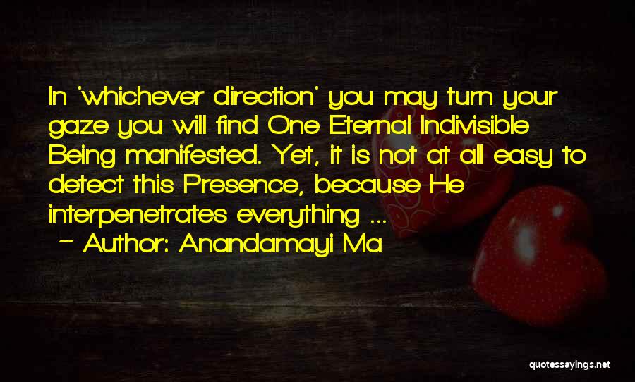 Indivisible Quotes By Anandamayi Ma