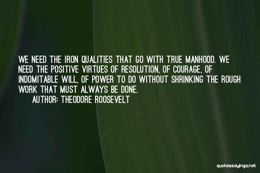 Indomitable Quotes By Theodore Roosevelt