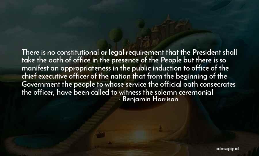 Induction Quotes By Benjamin Harrison