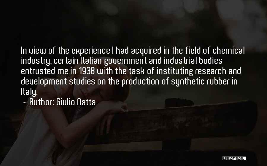 Industrial Development Quotes By Giulio Natta