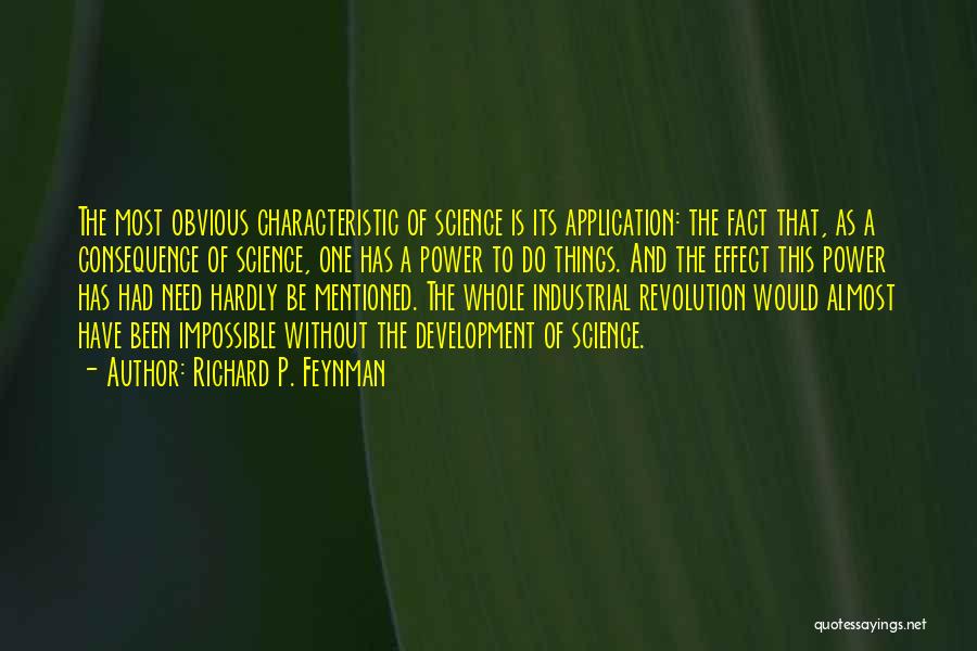 Industrial Development Quotes By Richard P. Feynman