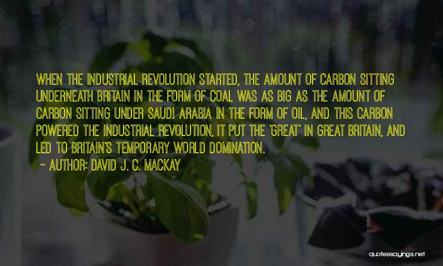 Industrial Revolution In Britain Quotes By David J. C. MacKay