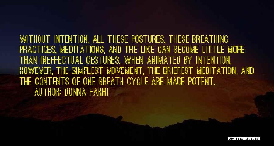 Ineffectual Quotes By Donna Farhi