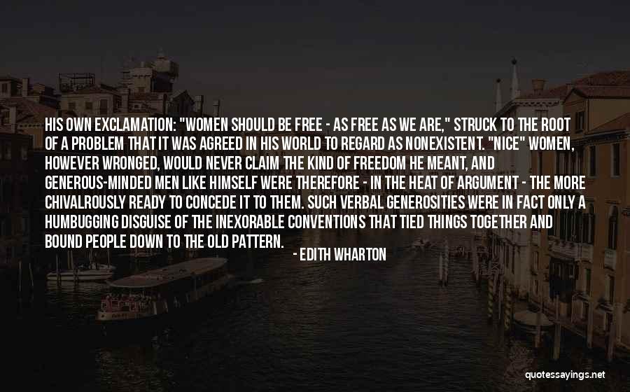 Inequality In Gender Quotes By Edith Wharton