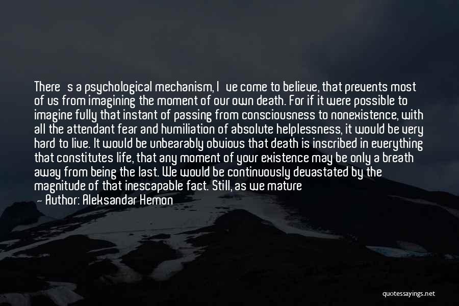 Inescapable Death Quotes By Aleksandar Hemon
