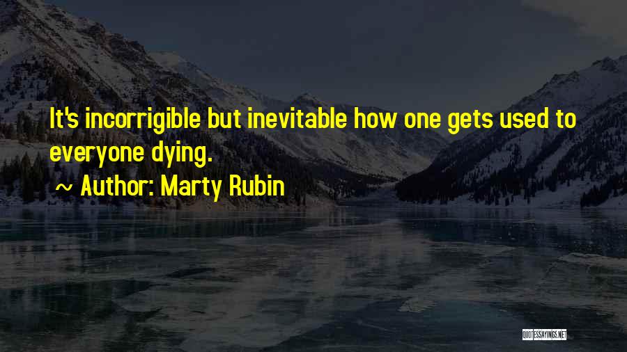 Inevitable Death Quotes By Marty Rubin