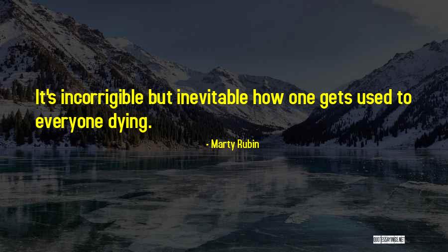 Inevitable Death Quotes By Marty Rubin