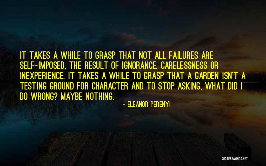 Inexperience Quotes By Eleanor Perenyi