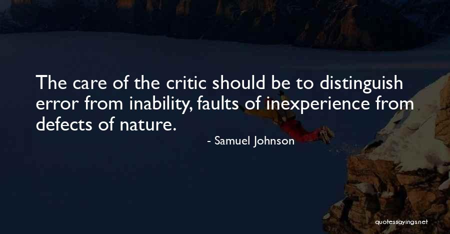 Inexperience Quotes By Samuel Johnson