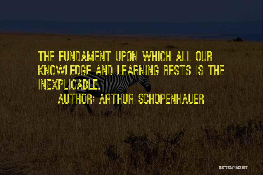 Inexplicable Quotes By Arthur Schopenhauer