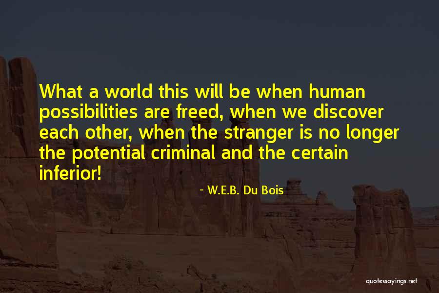 Inferior Quotes By W.E.B. Du Bois Inferior Quotes By W.E.B. Du Bois