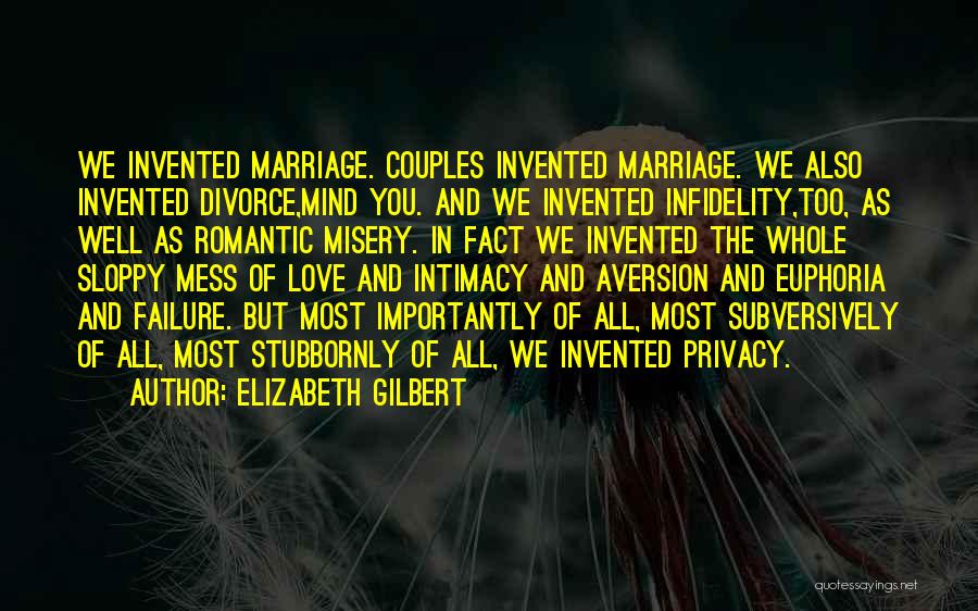 Infidelity In Love Quotes By Elizabeth Gilbert