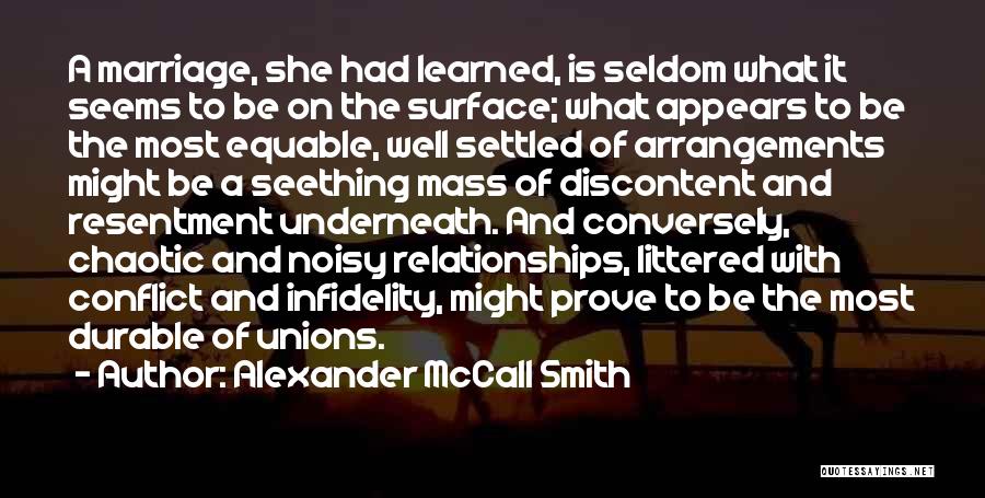 Infidelity In Relationships Quotes By Alexander McCall Smith