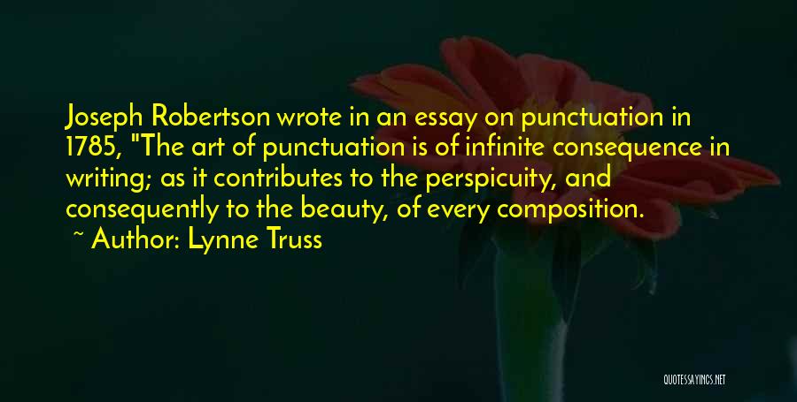 Infinite Beauty Quotes By Lynne Truss
