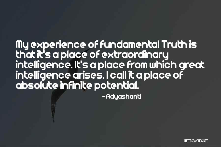 Infinite Intelligence Quotes By Adyashanti