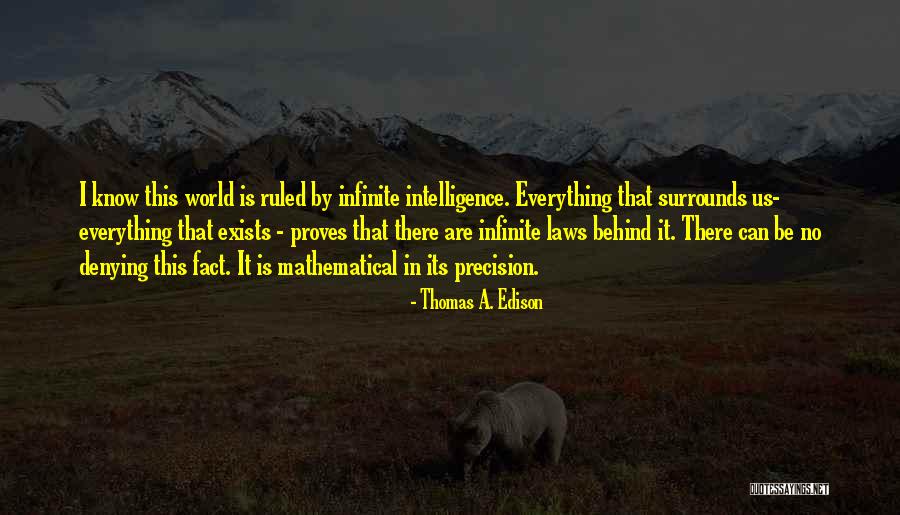 Infinite Intelligence Quotes By Thomas A. Edison