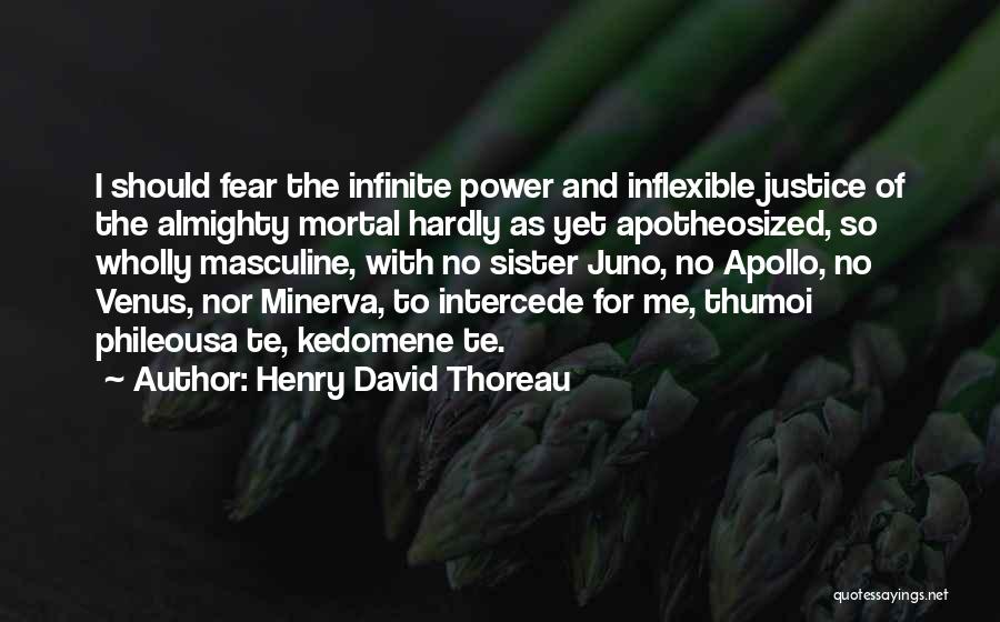 Infinite Power Quotes By Henry David Thoreau