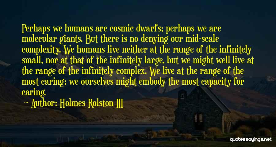 Infinitely Small Quotes By Holmes Rolston III