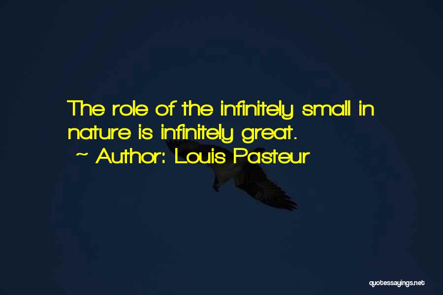 Infinitely Small Quotes By Louis Pasteur