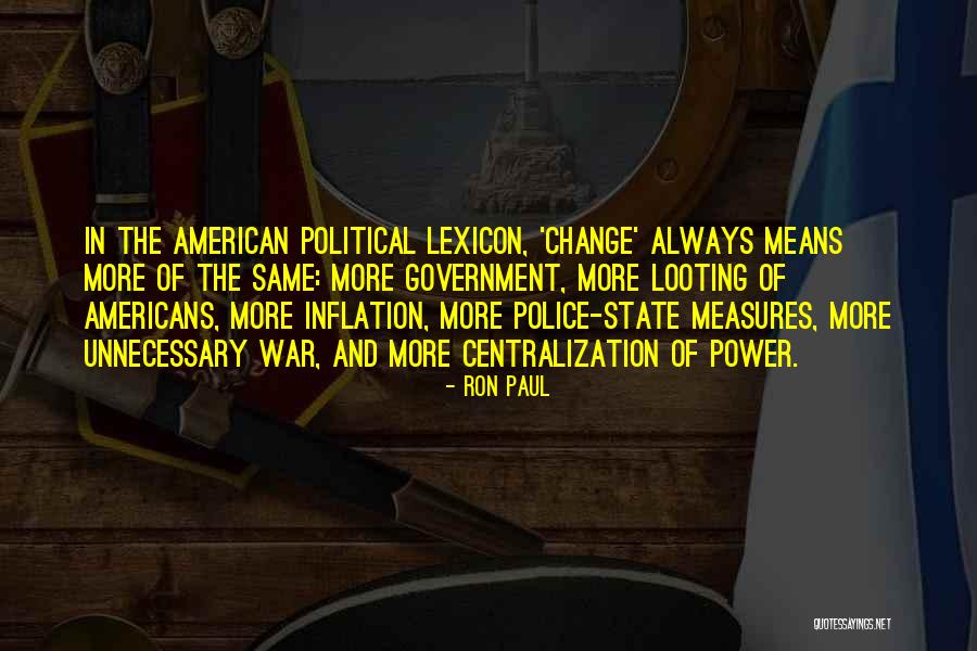 Inflation Quotes By Ron Paul